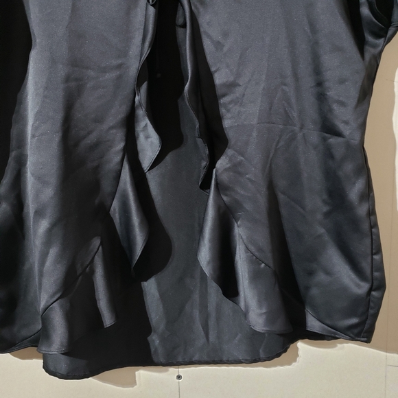 Victoria's Secret Black "Love" Ruffle Kimono Satin Robe OS, lingerie - Picture 4 of 11